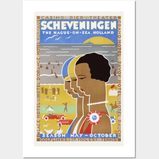 Scheveningen The Hague on Sea. Holland Vintage Poster Posters and Art